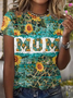 Women's Sunflower Leopard Vacation Loose T-Shirt