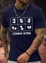 Men's Comma Sutra Funny Graphic Printing Cotton Casual Text Letters T-Shirt