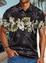 Men's Turtleback Coconut Tree Tropical Hawaii Art Print Urban Regular Fit Polo Collar Palm Leaf Polo Shirt