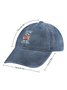 Women's Owl Coffe Book Funny Casual Letters Adjustable Denim Hat