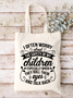 Women’s Funny Mom I Often Worry About The Safety of My Children Cotton Casual Mother's Day Shopping Tote