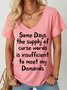 Lilicloth X Manikvskhan Some Days The Supply Of Curse Words Is Insufficient To Meet My Demands Women's V Neck Casual T-Shirt