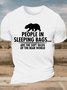Men’s People In Sleeping Bags Are The Soft Tacos Of The Bear World Text Letters Regular Fit Casual T-Shirt