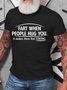 Men’s Fart When People Hug You It Makes Them Feel Strong Crew Neck Casual Cotton T-Shirt