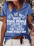 Women‘s Funny Word Toxic People Casual Loose T-Shirt
