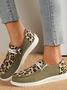 Women's Leopard Color Block Loafers Comfortable & Lightweight Ladies Shoes