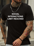 Lilicloth X Hynek Rajtr Social Interactions Limit Reached Men's Text Letters Casual T-Shirt