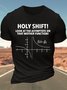 Men’s Holy Shift Look At The Asymptote On That Mother Function Regular Fit Casual Text Letters T-Shirt