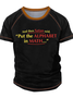 Men's And The Satan Said Put The Alphabe In Math Funny Graphic Printing Text Letters Casual T-Shirt