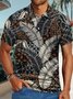 Men's Hawaiian Resort Style Coconut Tree Print Polo Collar Regular Fit Casual Polo Shirt