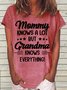 Women's Funny Mommy Knows A Lot Casual T-Shirt