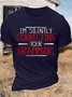 Men's I'm Silently Correcting Your Grammar Funny Graphic Printing Cotton Text Letters Casual T-Shirt