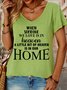 Lilicloth X Y When Someone We Love Is In Heaven A Little Bit Of Heaven Is In Our Home Women's V Neck T-Shirt