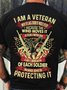 Men’s I Am A Veteran My Flag Does Not Fly Because The Wind Moves It It Flies With The Last Breath Of Each Soldier Who Died Protecting It Regular Fit Casual T-Shirt