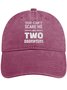 Men's /Women's You Can't Scare Me I Have Two Daughters Graphic Printing Regular Fit Adjustable Denim Hat