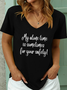 Lilicloth X Kat8lyst My Alone Time Is Sometimes For Your Safety Women's Casual Cotton T-Shirt