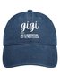 Women's Gigi Like A Grandmather But So Much Cooler Funny Graphic Printing Casual Text Letters Adjustable Denim Hat