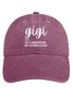 Women's Gigi Like A Grandmather But So Much Cooler Funny Graphic Printing Casual Text Letters Adjustable Denim Hat