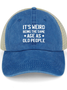 Men’s It’s Weird Being The Same Age As Old People Regular Fit Washed Mesh Back Baseball Cap