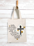 Women's Mercyme I Can Only Imagine Daisy Cross Christian Daisy Text Letters Shopping Tote
