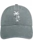 Men's /Women's Holiday Coconut Tree Graphic Printing Regular Fit Adjustable Denim Hat