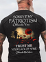 Men's Sorry If My Patriotism Offends You Trust Me Your Lack Of Spine Offends Me More Funny Graphic Printing Loose Casual Cotton Text Letters T-Shirt