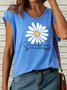 Women's Be the reason someone smiles today Casual V Neck Tank Top