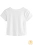 Lilicloth X Funnpaw Women's Crop Top Short Sleeve Twist Front Tee T-Shirt