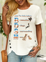 Women’s Yea I’m Into Bdsm Beautiful Dogs Surrounding Me Casual Text Letters Animal Cotton T-Shirt