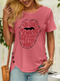 Women's But If YouTry Sometimes You Can’t Always Get What You Want Text Letters Casual T-Shirt