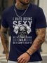Lilicloth X Jessanjony I Hate Being Sexy But I'm A Chubby Bearded Man So I Can't Help It Men’s Skull Casual Crew Neck T-Shirt