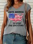 Women's Protect Our Kids Policy Change Shirt  Activist Letters Casual Tank Top