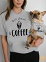 Lilicloth X Funnpaw Women's But First Coffee Pet Matching T-Shirt