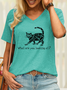 Women’s What Are You Looking At Funny Cat Casual T-Shirt