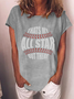 Women’s That's My All Star Out There Baseball Player Mom Casual Text Letters T-Shirt