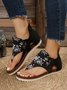 Women's Floral Print Thong Sandals