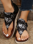 Women's Floral Print Thong Sandals