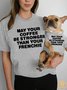 Lilicloth X Funnpaw Women's May Your Coffee Be Stronger Than Your Frenchie Pet Matching T-Shirt