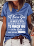 Women's Funny Word Don't Ever Piss Off A Short Loose Crew Neck Casual T-Shirt