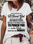 Women's Funny Word Don't Ever Piss Off A Short Loose Crew Neck Casual T-Shirt