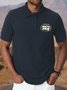 Men's Come To The Math Side We Have Pi Funny Graphic Printing Urban Polo Collar Regular Fit Polo Shirt