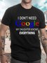 Men’s My Daughter Knows Everything Cotton Regular Fit Casual T-Shirt