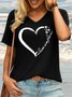 Women's Live Simple Coconut Tree Heart Casual T-Shirt