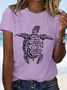 Women's She is Clothed in Strength And Dignity Sea Turtle Casual T-Shirt