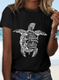 Women's She is Clothed in Strength And Dignity Sea Turtle Casual T-Shirt
