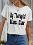 Lilicloth X Funnpaw Women's My Therapist Has Fur Pet Matching T-Shirt