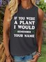 Lilicloth X Rajib Sheikh If You Were A Plant I Would Remember Your Name Women’s Casual Plants Tank Top