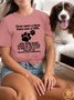Lilicloth X Funnpaw Women's Once Upon A Time There Was A Girl Who Really Loved Dogs And Tattoos Crew Neck Casual Cotton T-Shirt