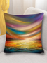18*18 Throw Pillow Covers, Abstract Soft Flax Cushion Pillowcase Case For Living Room