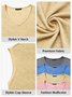 Cotton Blends Regular Fit V Neck Knit Tank